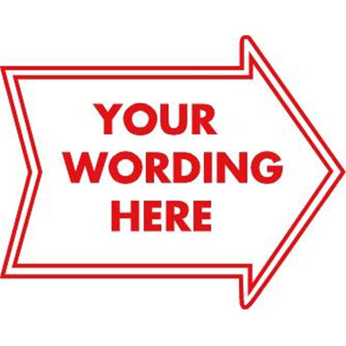 Custom 2-Sided Arrow Shaped Promotional Sign, White, 22-1/2 X 18