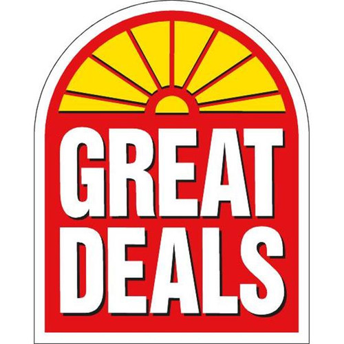 Aluminum Great Deals Window Arched Amenity Sign, 24 X 30