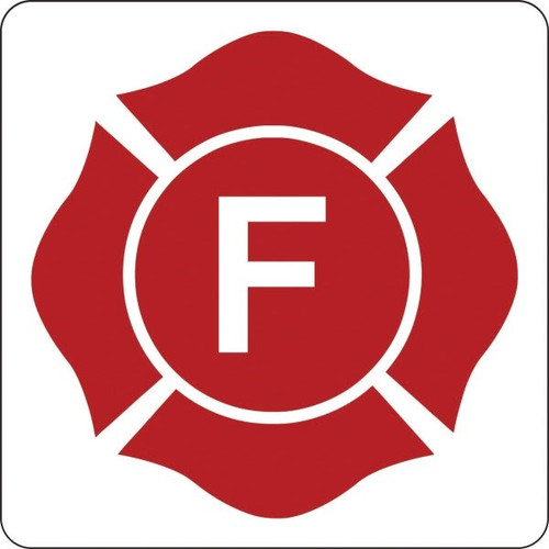 Hy-Ko "F" Light Frame Floor Only Truss Aluminum Sign, Florida Code, 9" X 9"