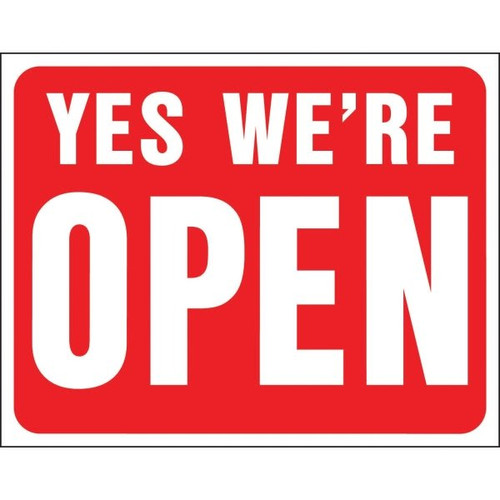 Hy-Ko "Open/Closed" Reversible Polystyrene Sign, 15-1/4" X 19", Package Of 5