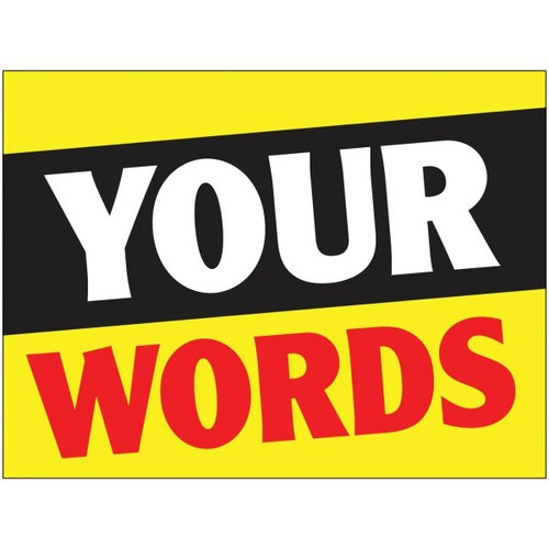 Aluminum Semi-Custom Reflective Amenity Sign, Yellow, 24 X 18