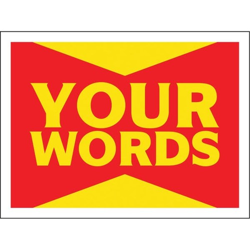Coroplast Semi-Custom Reflective Amenity Sign, Red/Yellow, 24 X 18