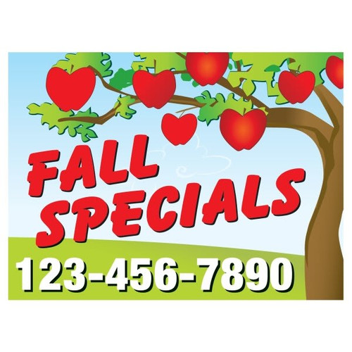 Coroplast Semi-Custom Yard Sign, Apple Tree, 24 X 18