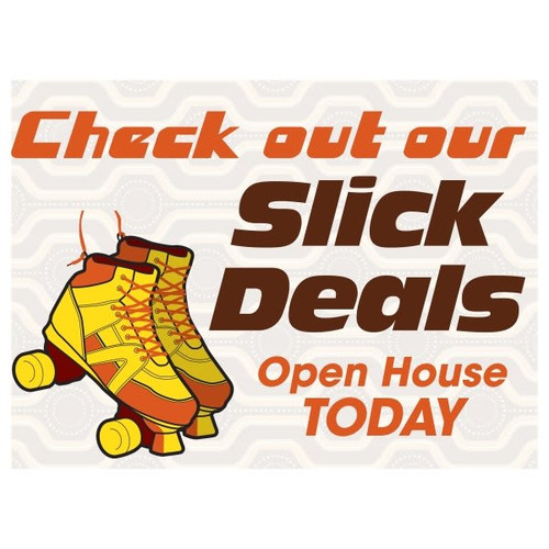 Coroplast Semi-Custom Yard Sign, Skates, 24 X 18