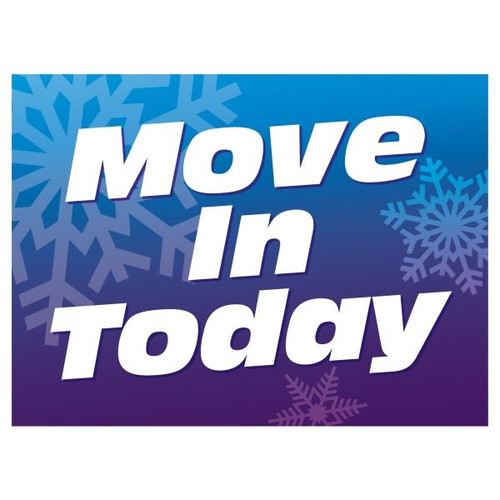 Coroplast Semi-Custom Yard Sign, Winter Snow, 24 X 18