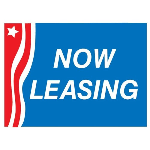 Aluminum Now Leasing Amenity Sign, Patriotic, 24 X 18