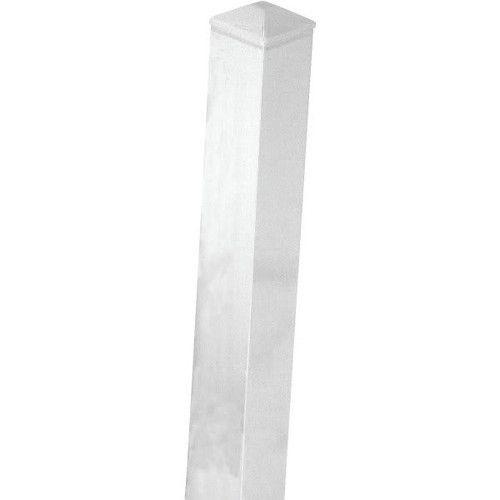 Aluminum Post, 4' White, 1-1/2 X 1-1/2 X 4'