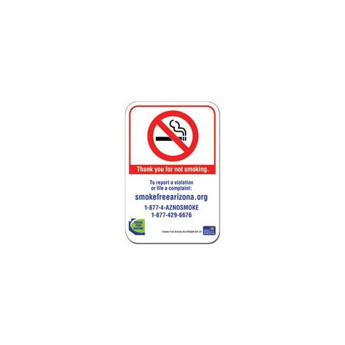 Arizona No Smoking Interior Sign, 6 X 9
