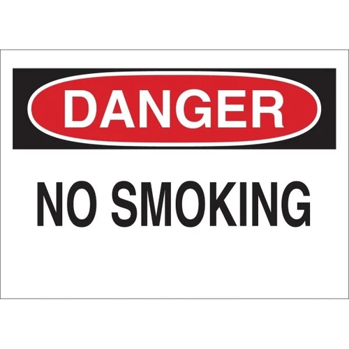 Brady 7 X 10" Plastic "Danger No Smoking" Sign