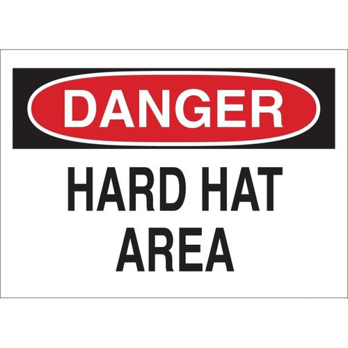 Brady Accuform 7 X 10" Plastic "Danger Hard Hat Area" Sign