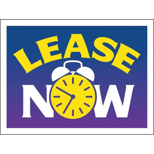 Coroplast Lease Now Reflective Amenity Sign, 24 X 18