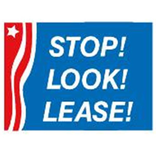 Coroplast Stop! Look! Lease! Amenity Sign, Patriotic, 24 X 18