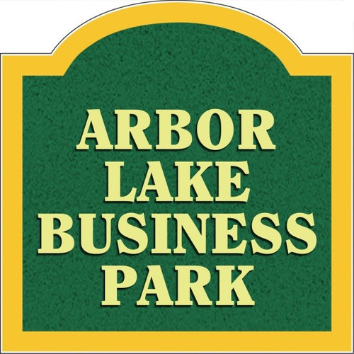 Custom Arched Dimensional Sign, Stucco Finish, 18 X 18