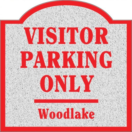Custom Arched Dimensional Sign, Stucco Finish, 24 X 24