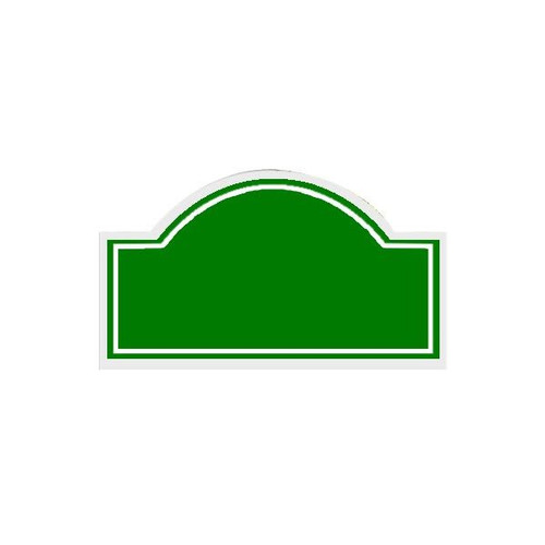 Custom Arched Economy Sign, Non-Reflective, 16 X 10