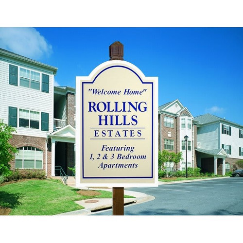 Custom Arched Economy Sign, Non-Reflective, 24 X 36