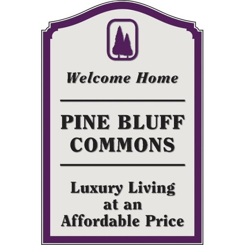 Custom Dimensional Designer Arch Sign, Smooth Finish, 24 X 36
