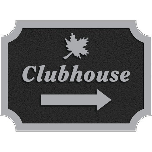 Custom Dimensional Sign With Notched Corners, Stucco Finish, 22 X 16