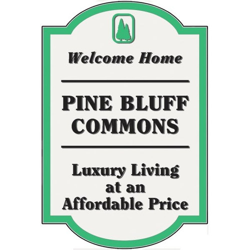 Custom Dimensional Sign, Arched Top & Bottom, Smooth Finish, 16 X 22