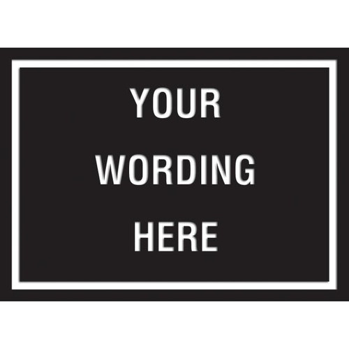 Custom Layered Color Sign With Straight Corners, Black/White, 22 X 16