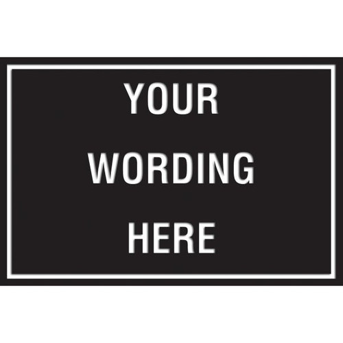 Custom Layered Color Sign With Straight Corners, Black/White, 36 X 24