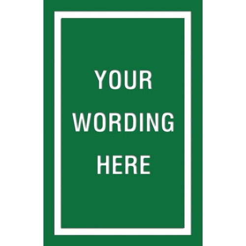 Custom Layered Color Sign With Straight Corners, Green/White, 11 X 17
