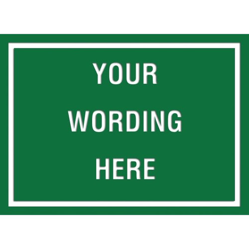 Custom Layered Color Sign With Straight Corners, Green/White, 22 X 16