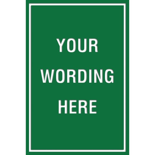 Custom Layered Color Sign With Straight Corners, Green/White, 24 X 36