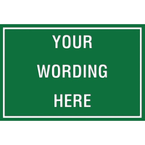 Custom Layered Color Sign With Straight Corners, Green/White, 36 X 24