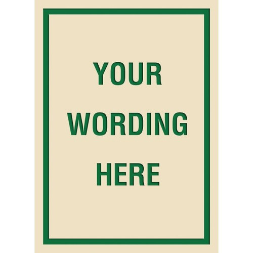 Custom Layered Color Sign With Straight Corners, Ivory/Green, 16 X 22