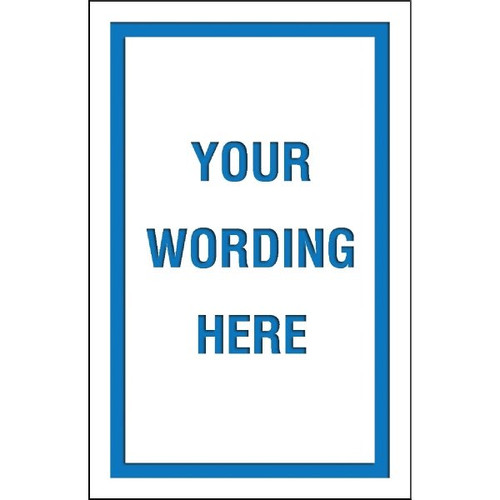 Custom Layered Color Sign With Straight Corners, White/Blue, 11 X 17