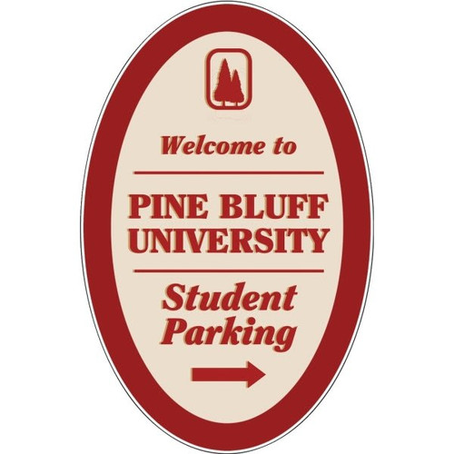 Custom Oval Dimensional Sign, Smooth Finish, 11 X 17