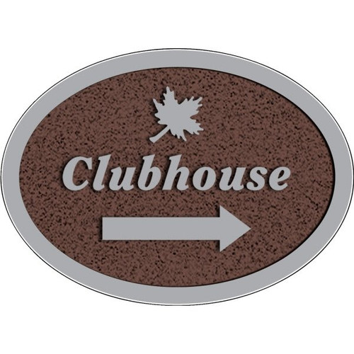 Custom Oval Dimensional Sign, Stucco Finish, 22 X 16