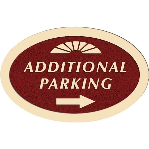 Custom Oval Dimensional Sign, Stucco Finish, 36 X 24