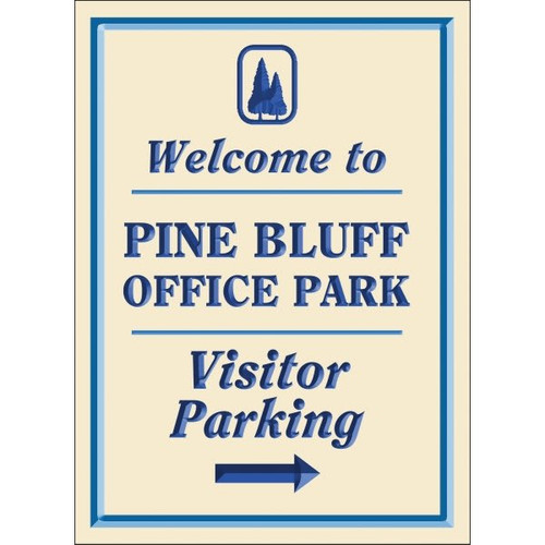 Custom V Groove Routed Dimensional Sign With Straight Corners, 16 X 22