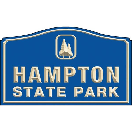 Custom V Groove Routed Dimensional Sign, Designer Arch, 60 X 36