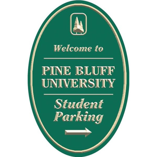 Custom V Groove Routed Dimensional Sign, Oval, 11 X 17