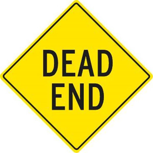 Dead End Traffic Sign, High Intensity, 12" X 18"