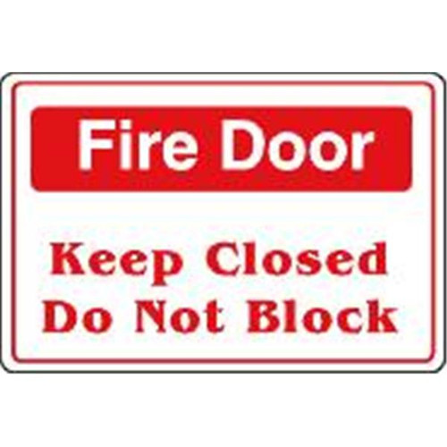 Fire Door Acrylic Architectural Sign, Interior, 9 X 6