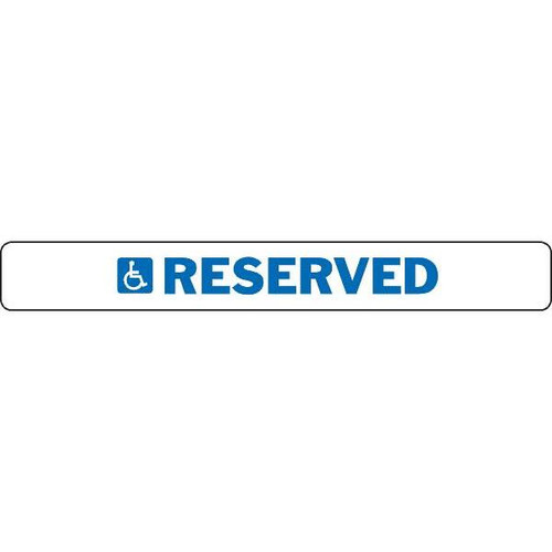 Handicapped Reserved Stop Block Sign, Reflective Aluminum, 20 X 2-1/2