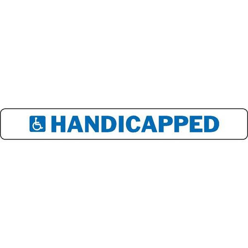 Handicapped Stop Block Sign, Reflective Aluminum, 20 X 2-1/2