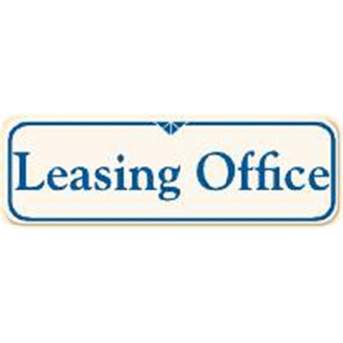 Leasing Office Designer Sign, Ivory, 9 X 3