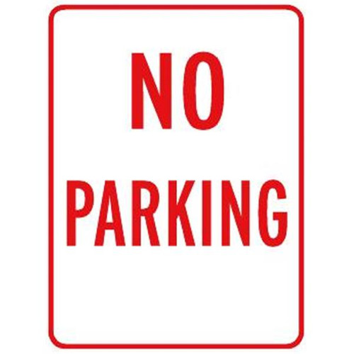 No Parking Sign, Reflective, 18 X 24