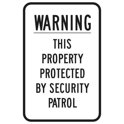Protected By Patrol Sign, Reflective, 12 X 18