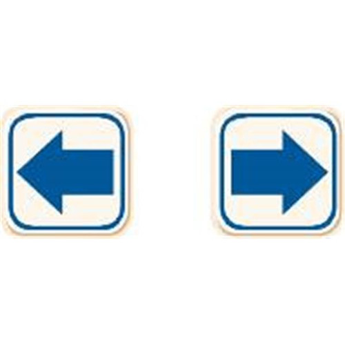 Right Arrow Directional Sign, Ivory, 3 X 3