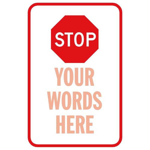 Stop Sign, Reflective, 12 X 18