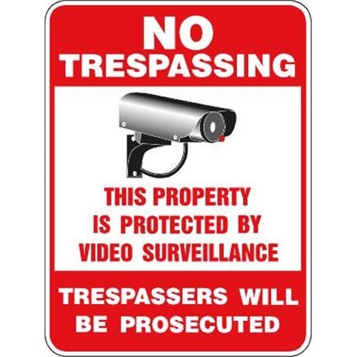 This Property Protected By Video Surveillance Sign Non-Reflective, 18 X 24