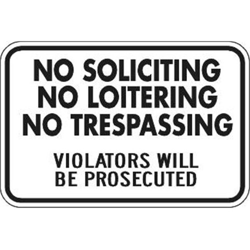 Violators Prosecuted Horizontal Sign, Non-Reflective, 18 X 12