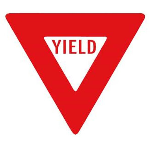 Yield Sign, Reflective, 36 Diameter