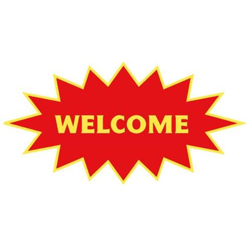 Stock Welcome Slide-On Burst, 22 X 11
